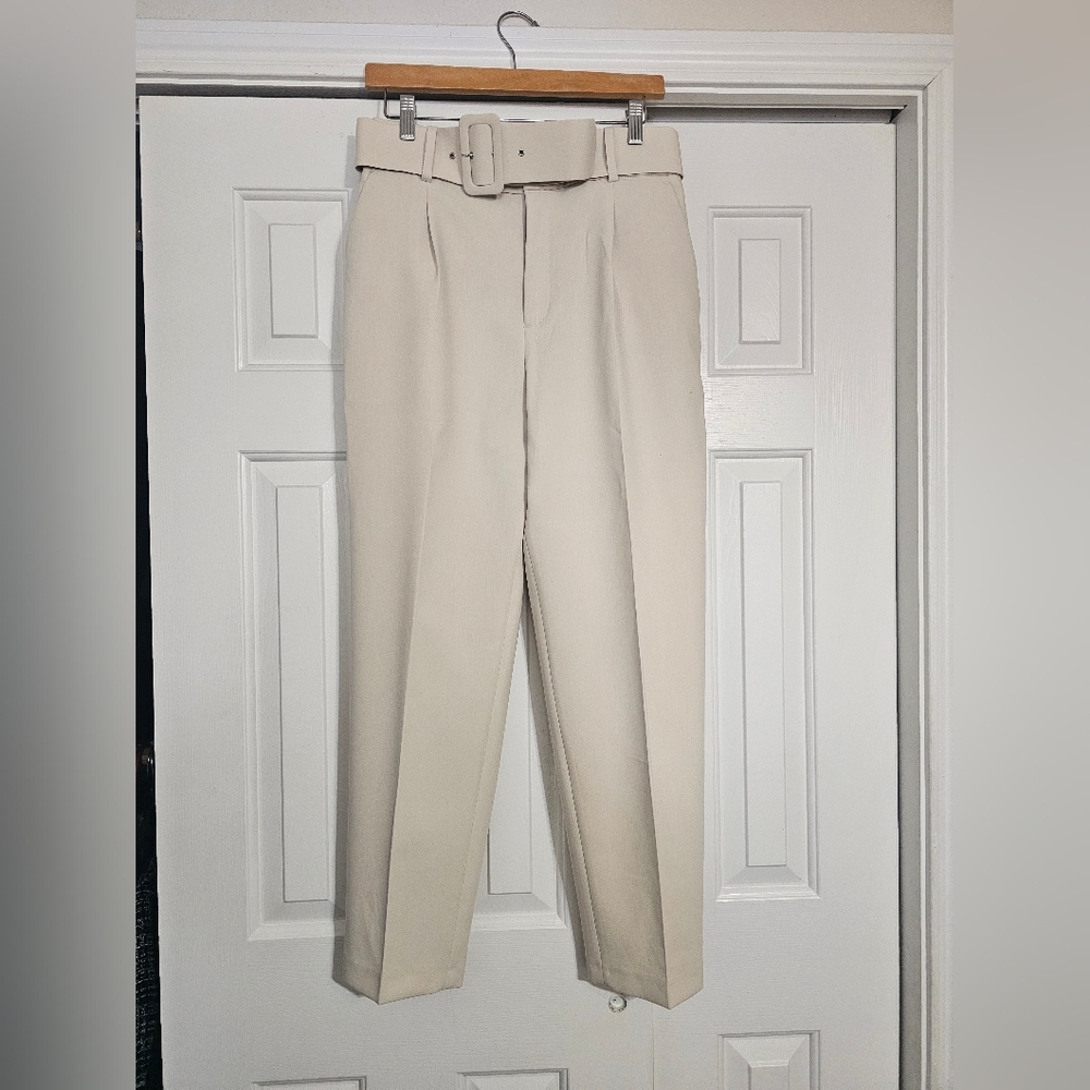 Zara NWT belted high waisted pants